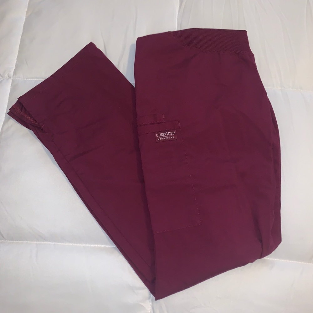 Cherokee Wine Maternity Scrubs - Picture 3 of 3